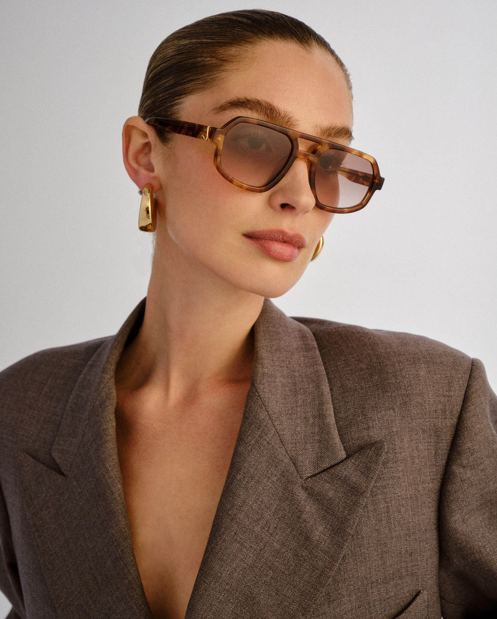 LUVLOU The Banks Caramel Tort Sunglasses