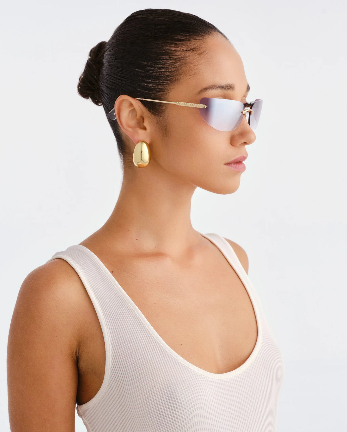 LUVLOU The River Bright Gold Sunglasses