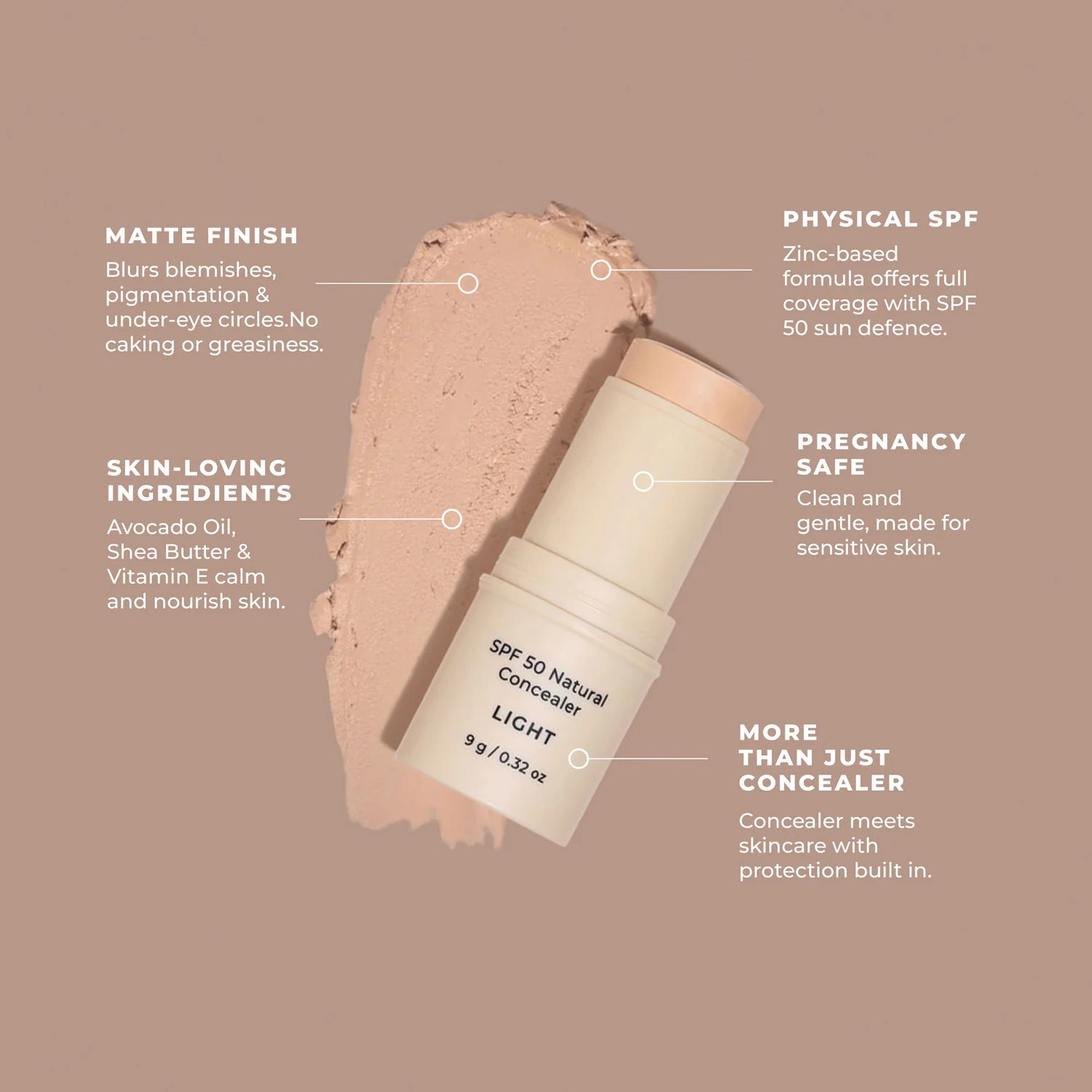 Avocado Zinc SPF 50 Natural Concealer