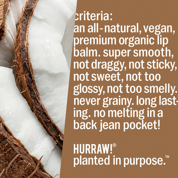 HURRAW! Coconut Lip Balm