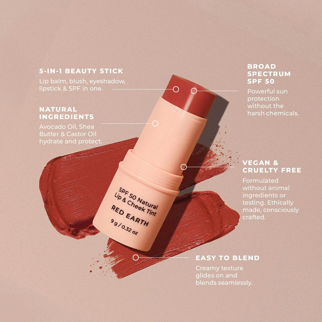 AVOCADO ZINC Lip & Cheek Tint Red Earth