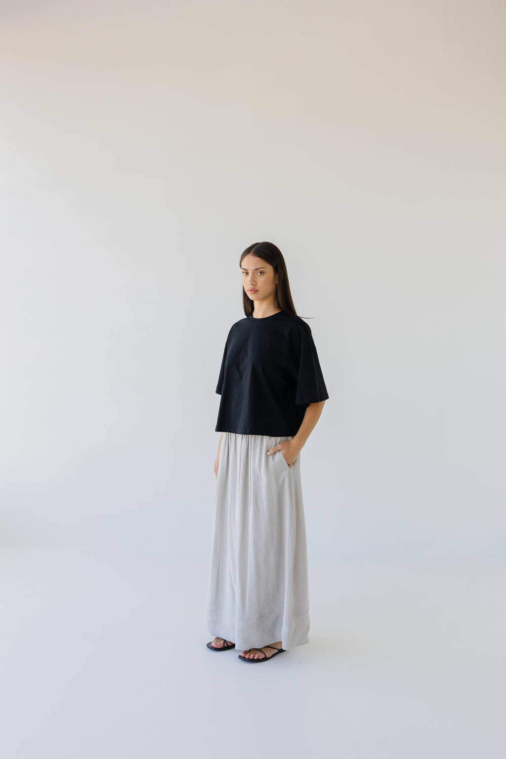 SOPHIE Boxy Tee in Charcoal