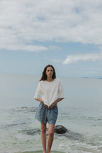 SOPHIE Boxy Tee in Oat