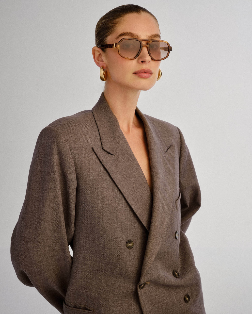 LUVLOU The Banks Caramel Tort Sunglasses