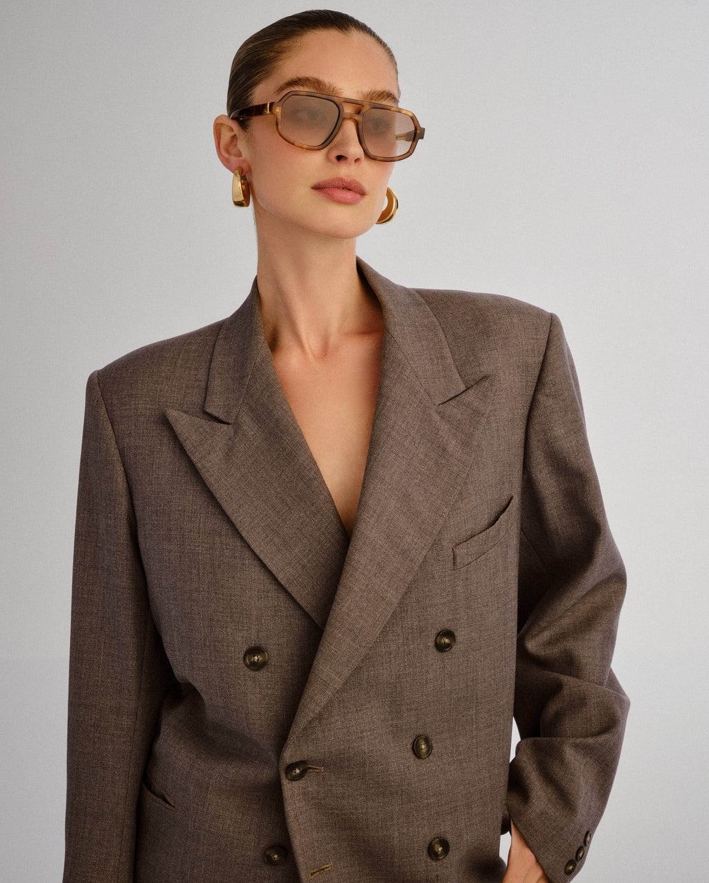 LUVLOU The Banks Caramel Tort Sunglasses