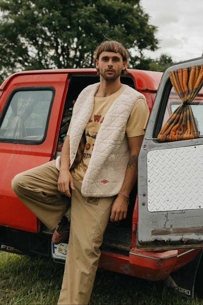 OTTWAY Nomad Sherpa Reversible Checked Vest Unisex