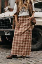 OTTWAY Benson Plaid Maxi Skirt