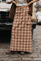 OTTWAY Benson Plaid Maxi Skirt