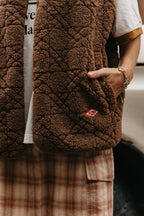 OTTWAY Nomad Sherpa Reversible Checked Vest