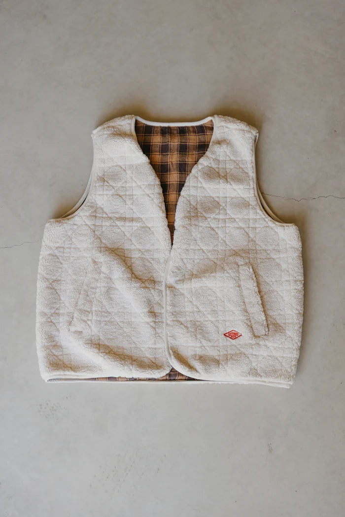 OTTWAY Nomad Sherpa Reversible Checked Vest Unisex