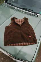 OTTWAY Nomad Sherpa Reversible Checked Vest