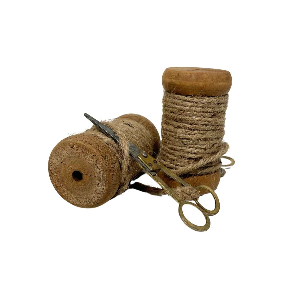 OF EARTH Vintage Indian Natural Bobbin With Scissors
